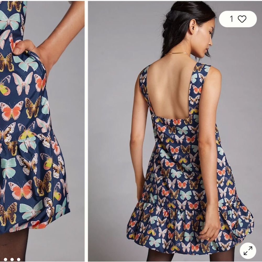 Maeve Butterfly Mod Mini Dress